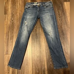 Kut from the Kloth women’s distressed Boyfriend jeans.  Sz 8